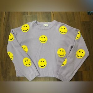 GREY LAB Lavender Sweater with Yellow Accents